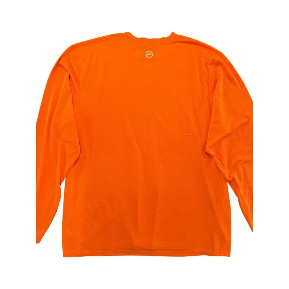 Magellan Outdoors Shirt Men’s L Orange Long Sleeve Performance Tee UPF Quick Dry - Picture 6 of 9